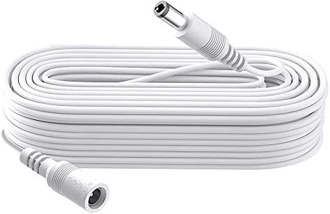 Auroh CCTV 2.1 x 5.5mm DC 12V Power Extension Cable Black 3M/5M/10M Male to Female, Power Supply Adapter Extender Cord for CCTV Security Cameras, DVRs, LED Strips, Routers. (10 Mtr White)