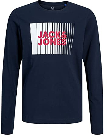 Jack & Jones Boy's Jack & Jones Boy Langarm-t-Shirt Logo Langarm-t-Shirt Junior T-Shirt (Pack of 1)