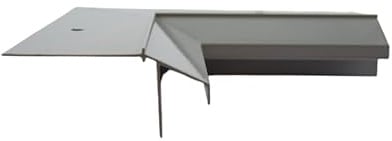 Renoplast® Aluminium Innenecke 90° für Traufprofil K10R Grau | Fertigstellung von Terrassen und Balkonen | Harzböden | Wasser ablaufsysteme Winkelprofil | Pulverbeschichtetes