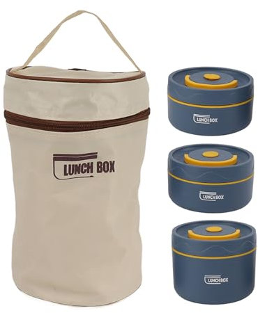 de Acero Inoxidable a Prueba de Fugas, para Adultos, de Acero Inoxidable, con Aislamiento Al Vacío, de Boca Ancha, para Sopa, Termo para Alimentos, (Caja fuerte para 3