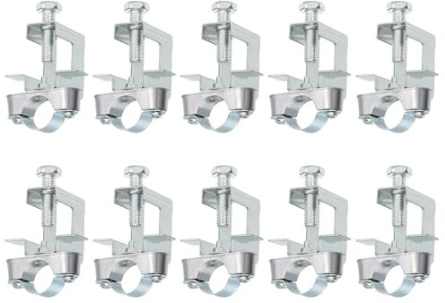 uxcell 10Pcs Conduit Hanger with Beam Clamp Fit for 3/4(20mm) Pipe Support Bracket Cable Hangers for I-Beam, Conduit, Pipe, Cable