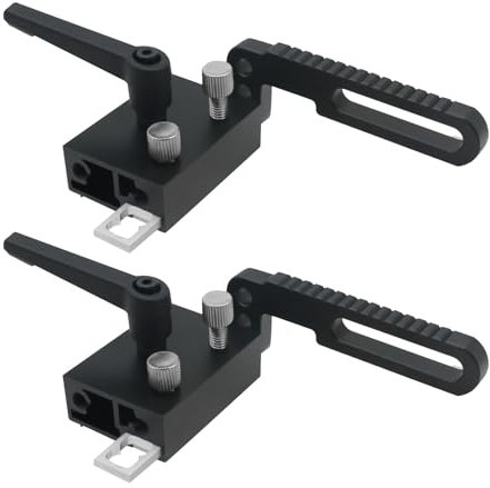 75 Typ Gehrungsschienenstopper, T-Nutbegrenzer, T-Schienenlokator, Aluminiumlegierung, Gehrungs-T-Nut-Stop, Holzbearbeitung, Gehrungsschiene, T-Schienenbegrenzer für Gleitschütte, Werkbank (2,