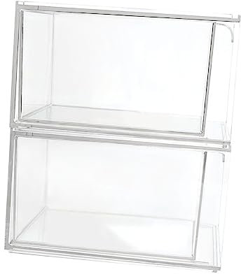 MUSISALY 2 Stück Stapelbare Kunststoff Kosmetik Organizer Für Make up Multifunktionale Aufbewahrungslösungen Für Bad Und Schlafzimmer