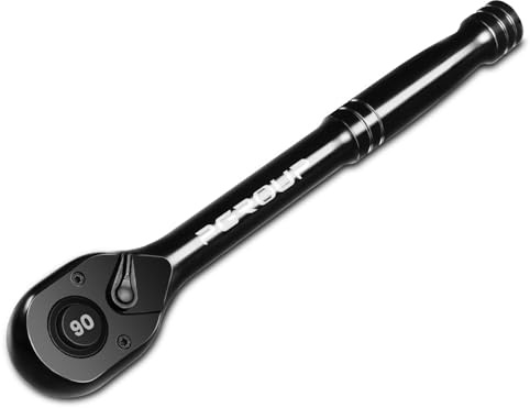 zozoa 3/8 Zoll Ratsche Umschaltknarre, 90 Zähne Ratschenschlüssel Knarre Mit Ergonomischer Griff und Schnellverschluss-Knopf