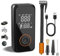 Autoyes Tyre Inflator Air Compressor,150 PSI Car Tyre Pump,Portable Cordless Tyre Inflator, Wireless Ring Inflator Recharge,Digital Tyre Compressor Auto Off For Car Bike, Pump LED Light,Black