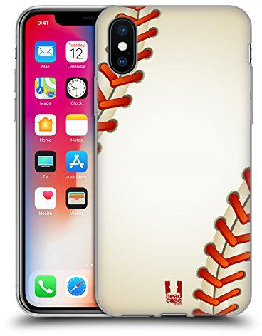 Head Case Designs Baseball Ball Kollektion Gelhülle [Militärischer Schutzgrad] Kompatibel Mit Apple iPhone X/iPhone XS Und Kompatibel Mit MagSafe