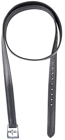 PFIFF 102696 Steigbügelriemen Soft, Lederriemen Lochnummerierung, 1 Paar Schwarz 170