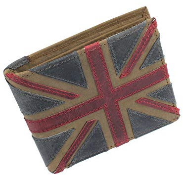 Mala Leder Union Jack Sammlung Leather Wallet RFID Blocking 198_29 Braun