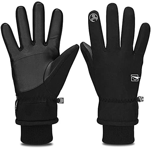 Yobenki Warme Winterhandschuhe Wasserdicht Skihandschuhe Winddicht Touchscreen Handschuhe für Herren und Damen, Atmungsaktiv Running-Handschuhe für Skifahren Laufen Wandern Radfahren