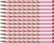 STABILO - Ergonomischer Dreikant-Bleistift für Rechtshänder - EASYgraph in pastellpink - 12er Pack - Härtegrad HB