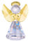 LONGWIN Figura de ángel de cristal decorativa de Navidad, adornos de cristal, idea de regalo coleccionable