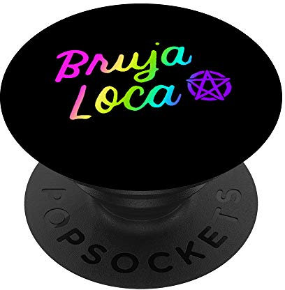 Bruja Loca Crazy Witch Lustige Halloween Latina Hispanic Geschenke PopSockets Klebender PopGrip