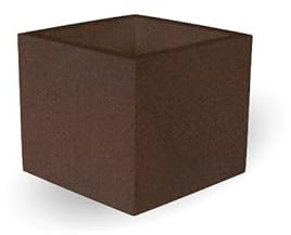 newgarden Macetero Cuadrado en Color Opaco MOOVERE en Polietileno, para Exterior/Interior, Ligero y Resistente, para Plantas y Flores (40x40x36 cm, Bronce)