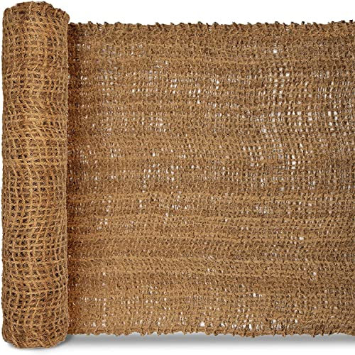 Floordirekt Böschungsmatte Nature | Erosionsschutz für Gartenarbeiten | Bis 20 m | Böschungsnetz | Hangsicherung | Kokos-Naturfasern | Witterungsbeständig (1 m x 10 m | 400 g/m²)