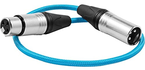KONDOR BLUE | 18 Male to Female XLR Audio Cable for On-Camera Mics | Connect Any XLR mic or Audio Device to a Camera, Mixer, or Recorder | Blue