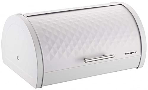 Brotkasten Brotbox aus Edelstahl KLAUSBERG STAHLBROT (Weiß)