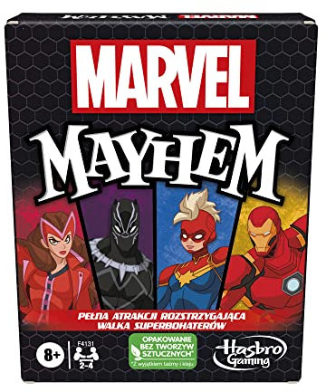 Hasbro Gaming Marvel Mayhem Kartenspiel, Mehrfarbig, Seit 8 Jahren, (Sprache: Polnisch)