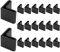 Bivethoi 20 PCS 1 Inch / 25mm Rubber Caps Angle Iron End Caps, L Shaped Rubber Covers Furniture Angle Iron Foot Pads, Shelf Feet Pad Rubber Bed Frame Cover Rack Floor Protector for Shelves (Black)