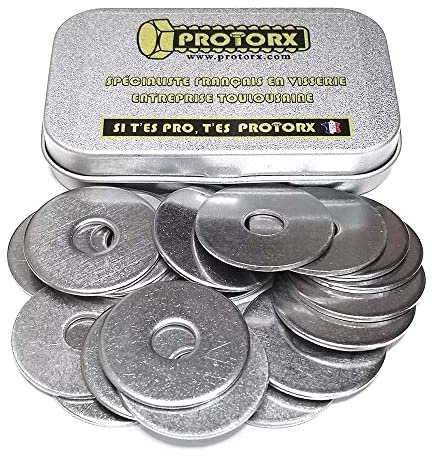 Rondelles Metal Inox M8 : Boite 20pcs Extra Large (Diam.int = 8,4mm x Diam.ext = 30mm) Plate Type LL en Acier Inoxydable A2 | Carrossier Bricolage Réparation | Anti-Corrosion Exterieur-Interieur