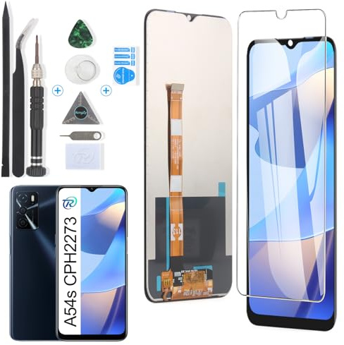 RongZy Pantalla para OPPO A54s Táctil LCD de Repuesto Ensamblaje Digitalizador Reemplazo para OPPO A54s CPH2273 con Herramientas de Reparación(Negro)