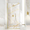 Aqua Roy Gold Modèle Marbre doré Taille 110 cm à partir de 70/80/90/100/110/120 Paroi de douche en verre transparent 8 mm avec motif sablé nano-revêtement (110 x 195 cm)