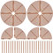 Lot de 3 Cache Pot de Fleur Chat, 30 cm Découpable Grille Pot Fleur avec Découpe Centrale et Piquets, Plastique Protection pour Pot de Fleurs, Bouchon de Creusement de Chat (Marron)