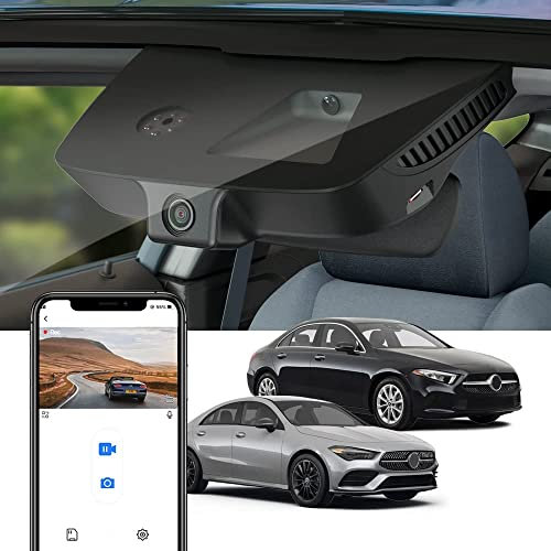 Fitcamx Dashcam 4K Kompatibel mit Mercedez-Benz A Class A220 2012-2023 W176 W177 & CLA 250 2014-2023 C117 C118 (HD2-5818), 2160P UHD WiFi OEM Autokamera, Loop-Aufnahme, G-Sensor, Plug&Play,64-GB-Karte