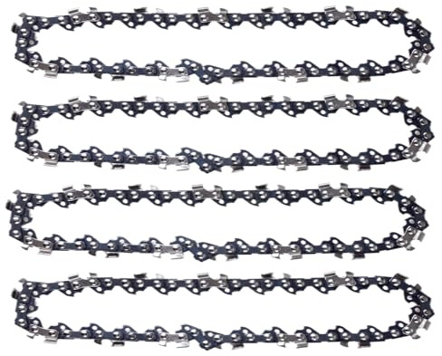 4 Stück Sägeketten, 4-Zoll- Mini Kettensäge Mit Zwei 24V Akkus Und Sicherheitsschloss, Fieberschutz, Schnellladegerät Akku Handkettensäge Für Bäume (4 Zoll Sägeketten * 4 Stück)