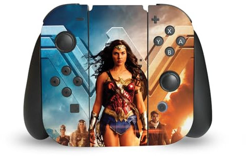 Head Case Designs Offizielle Wonder Woman Movie Gruppe Poster Vinyl Haut Gaming Aufkleber Abziehbild Abdeckung kompatibel mit Nintendo Switch Joy-Con Controller