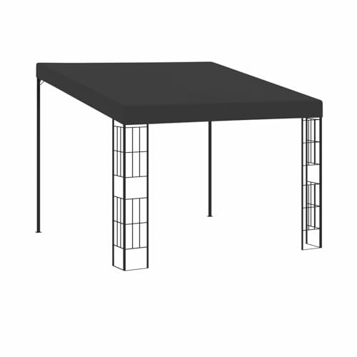 ARKEM Gazebo Pergola Con Telo Impermeabile Richiudibile E Struttura Rettangolare In Acciaio Inossidabile Ad Alta Densità, Per Arredo Giardino, Terrazzo e Attività Commerciale,Gazebo a Parete 3x3 m Ant
