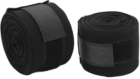 Schnell Trocknende Baumwoll-Boxbandagen, 2 Stück, 5 M, Halbelastisches Klettverschluss-Design, Sport-Handbandagen für Kickboxen, Muay Thai