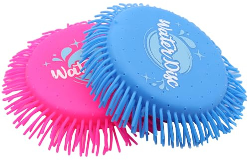 Hsthe Sea 2 Stück Wasserscheiben Frisbee Splash Wasserwurfscheibe aus Schaumstoff und Silikon Water Splash Disc Water Splash Disc Wurfscheibe Wasserspiel