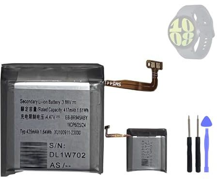 HIGHAKKU Batterie de rechange EB-BR945ABY GH43-05158A compatible avec Galaxy Watch 6 44 mm SM-R945 SM-R940 Smartwatch avec outils