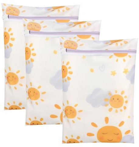 3PCS Mesh Laundry Bags Garment Bag for Washing Machine 12 X 16 Inches Durable Fine Delicate Laundry Bag for Delicates, Travel Lingerie Bags for Washing Delicates with Premium Zipper