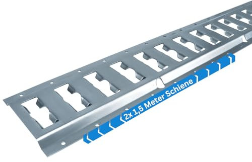 Ankerschiene Kombi Zurrschiene 2X 1,5 Meter (1542mm) mit Schlitz LKW, Anhänger, PKW