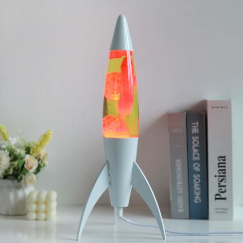 MagneticLand Lavalampe Firerocket Modernes Design Gelb Glas Aluminium