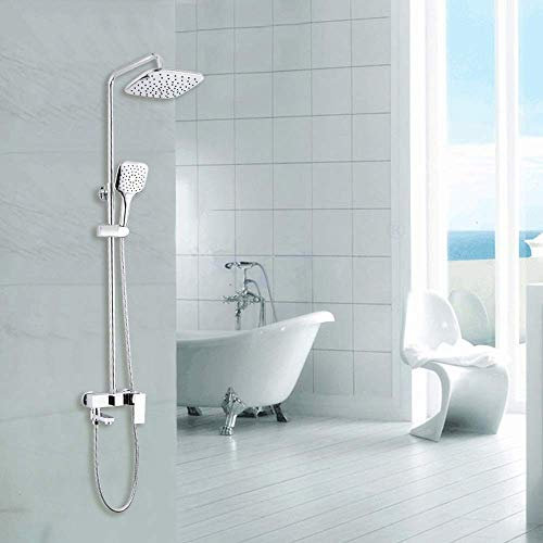 Conjunto de Ducha Cuadrado Positivo Conjunto de Ducha de Tres Velocidades Cabezal de Ducha Bañeraobinet Mezclador de Ducha no se oxidará No, AERUIKJS