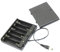 KONTONTY Aa Battery Storage Box 6aa Battery Holder w off Switch Hard Case for 9v Clip Connector
