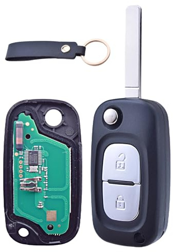 ANGOFIZ Elektronischer Schlüsselrohling für Programmierung ID46, kompatibel mit Renault Clio 3 Kangoo Master Modus Trafic Twingo Wind Scenic Megane Fernbedienung getestet