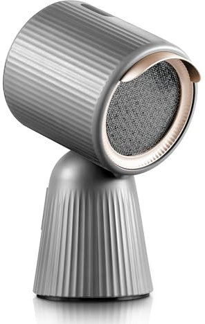SNDOAS Portable Extractor Fan, Desktop Range Hood with 180m³/h Strong Suction Power, 3 Speeds Recirculating Mini Kitchen Extractor with Carbon Filter, for Apartments, Dormitories, Camper-vans, Grey