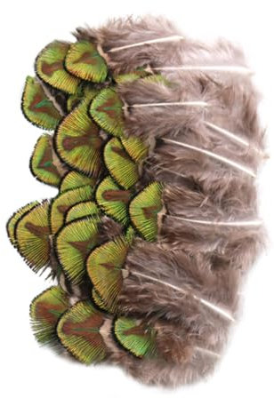 SEWACC 100 Stück Pfau Gold hochzeitsdekoration hochzeitdeko DIY Accessories for Clothes blumenarrangement basteln bastelset Bekleidungsdekorationen Dekorationszubehör Pfauenfeder