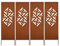 Kapaga Lot de 4 brise-vues en métal, 160 x 50 cm, aspect rouille, brise-vue, brise-vue, décoration de jardin, rouille (motif 4)
