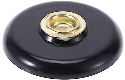 Cello Bassstopp Endstifthalter Schwarz aus Kunststoff, Rund | Rutschfest für Bodenarten, Klassisch Glänzende Ausführung, Passendes Zubehör für Kontrabass und Cello