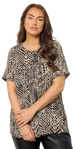 EVANS Curve Natural Animal Markings Jersey Top - Women's - Plus Size Curve