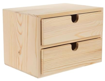 rockible Cassetto in legno per trucco, organizer per gioielli, portaoggetti, vanità alla moda con cassetti estraibili per orecchini, anelli, ufficio,