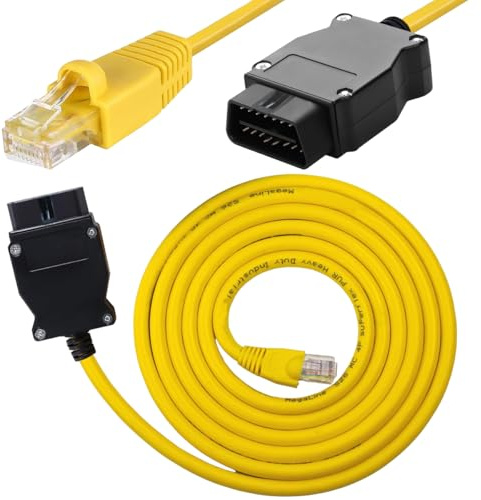 HAAMNING7 OBD2-zu-Ethernet-Kabel, ENET RJ45-Kabel für BMW F-Serie, G-Serie-Codierung, kompatibel mit E-SYS Icom-Adapter, Ethernet RJ45 zu OBDII-Schnittstelle, Autodiagnose-Codierung