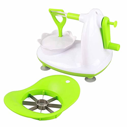 Yosoo Health Gear Éplucheur de Pommes à Manivelle Éplucheur de Fruits ABS PC avec Rotative Base d'aspiration à Peau Fine Compact 120 X 210 X 155 Mm pour Cuisine Maison Enfants Personnes âgées (Type