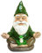 GlitZGlam Zen-Zwerg – Ruhe und Frieden für Ihren Feengarten und Gartenzwerge 9 Inch hohe Miniaturfigur