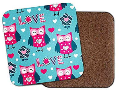 Jolie Chouette Dessous de Verre – Rose fleuri Amour Maman Sister Fun Auntie Cool Cadeau # 8722
