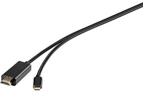Renkforce USB/HDMI Anschlusskabel [1x USB-C™ Stecker - 1x HDMI-Stecker] 0.50 m Schwarz